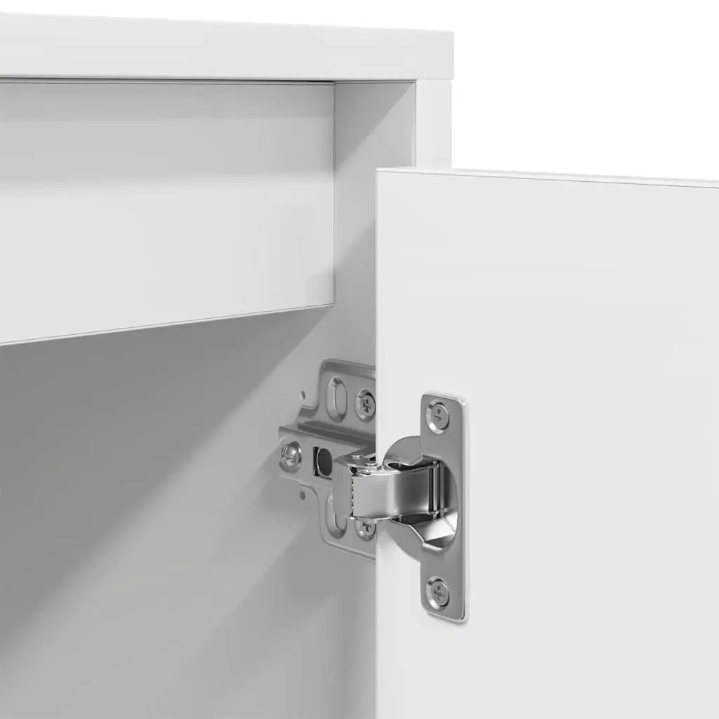 White TV Cabinet with RGB LED Lighting
