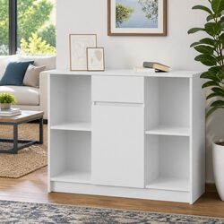 White Sideboard Cabinet with Ample Storage