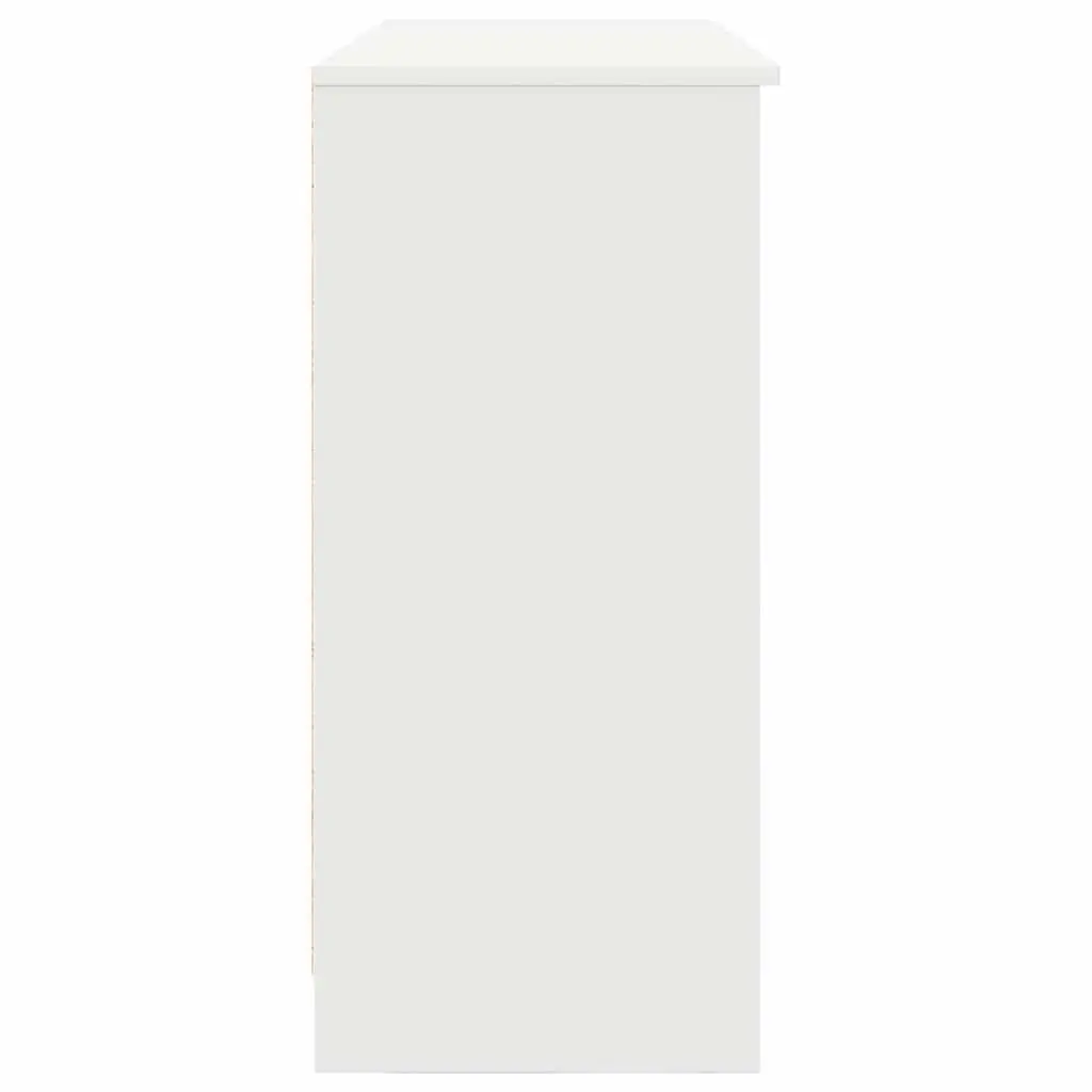 Sideboard Cabinet White Engineered Wood 1 Door 2 Shelves 1 Drawer Storage Furniture