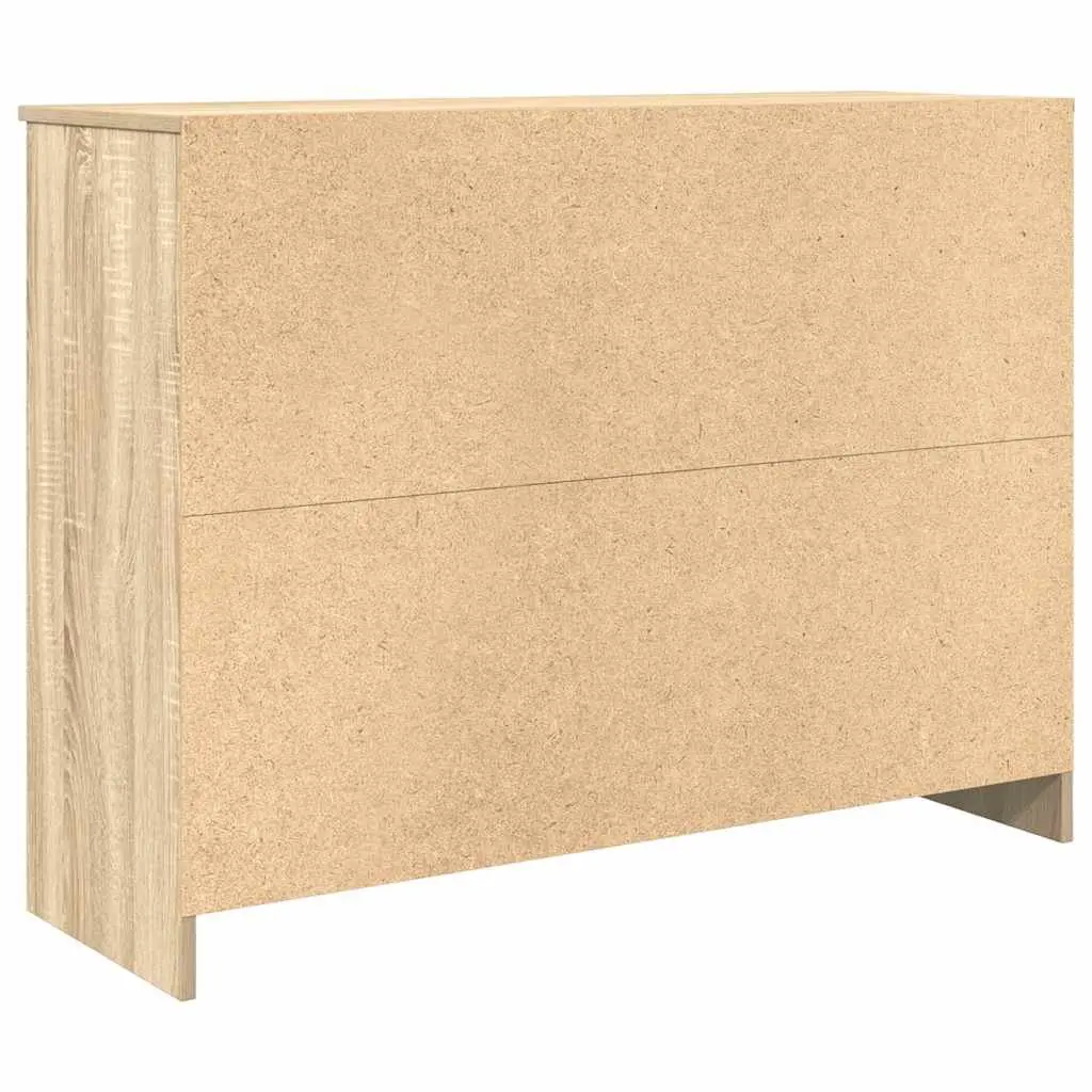 Sideboard Storage Cabinet Brown Engineered Wood 101W x 35D x 76H cm Enclosed Storage with Drawer and Shelves