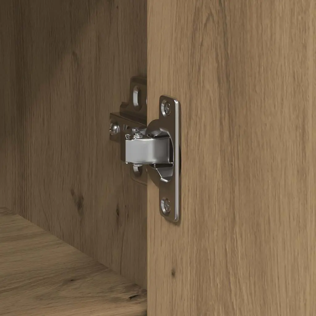 Sideboard Storage Cabinet Brown Engineered Wood 101x35x76 cm Organised Storage with Door Drawer and Shelves