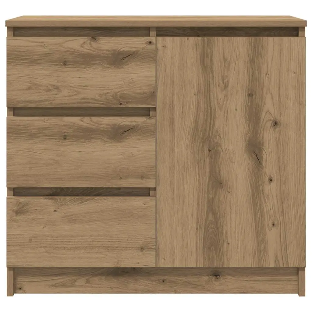 Sideboard Storage Cabinet Brown Engineered Wood with Drawer Organiser 71W x 35D x 65H cm