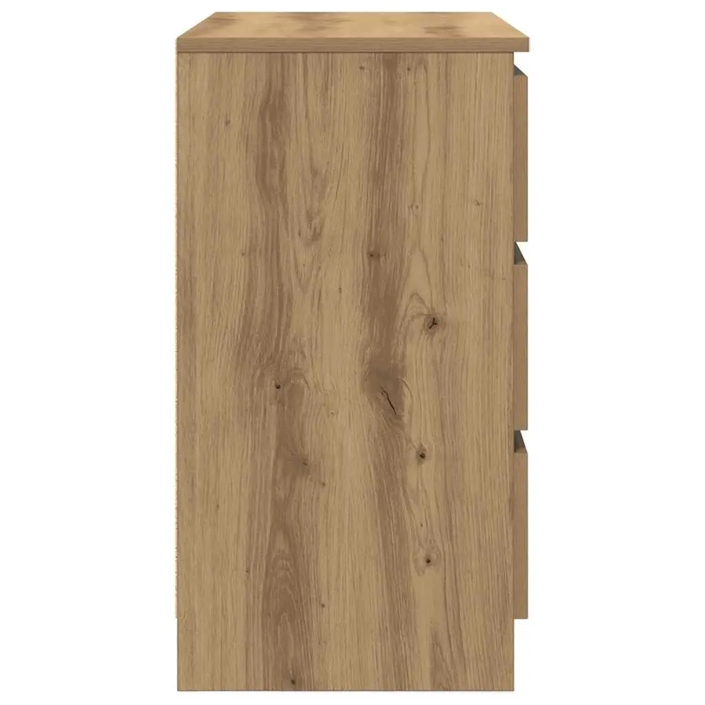 Sideboard Storage Cabinet Brown Engineered Wood with Drawer Organiser 71W x 35D x 65H cm
