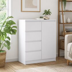 Compact White Sideboard Cabinet for Efficient Storage