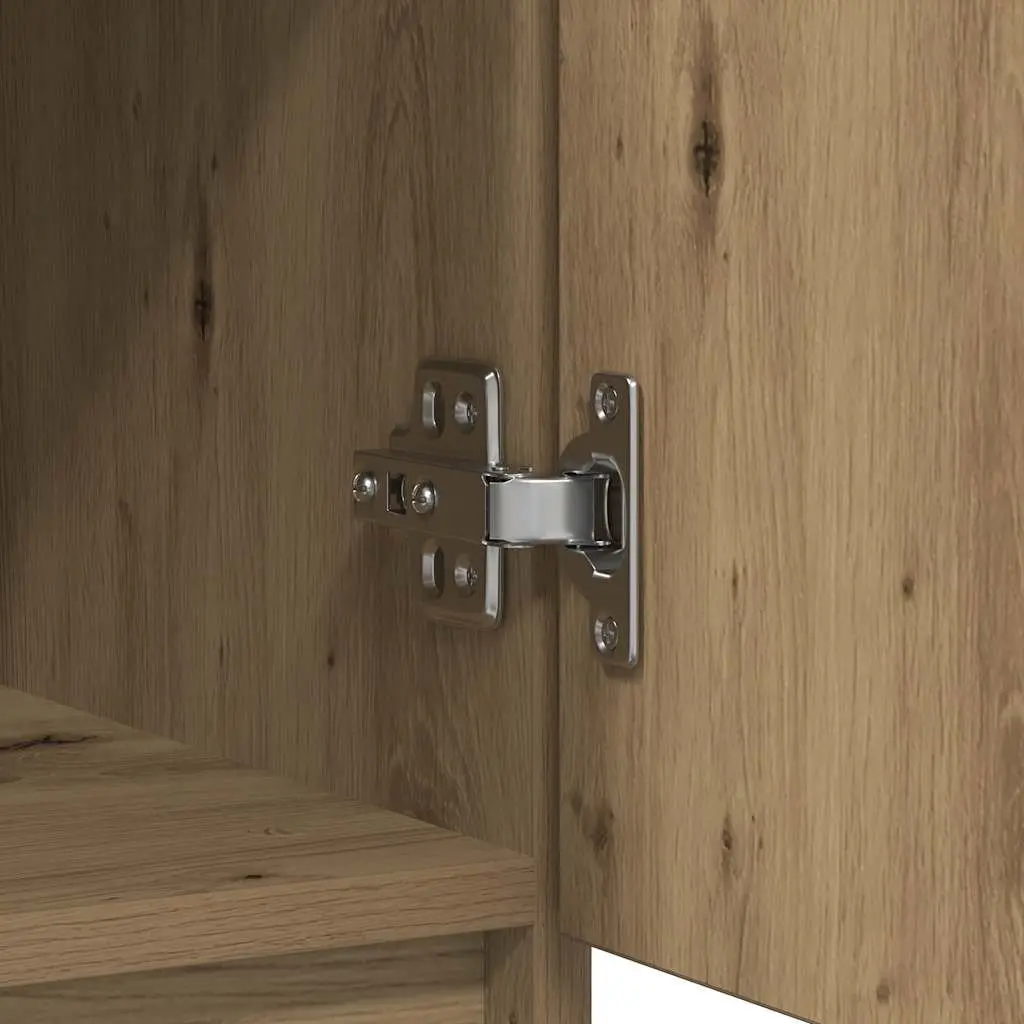 Storage Cabinet Sideboard Brown Engineered Wood with Door and Drawers for Home Office Living Room Dining Area
