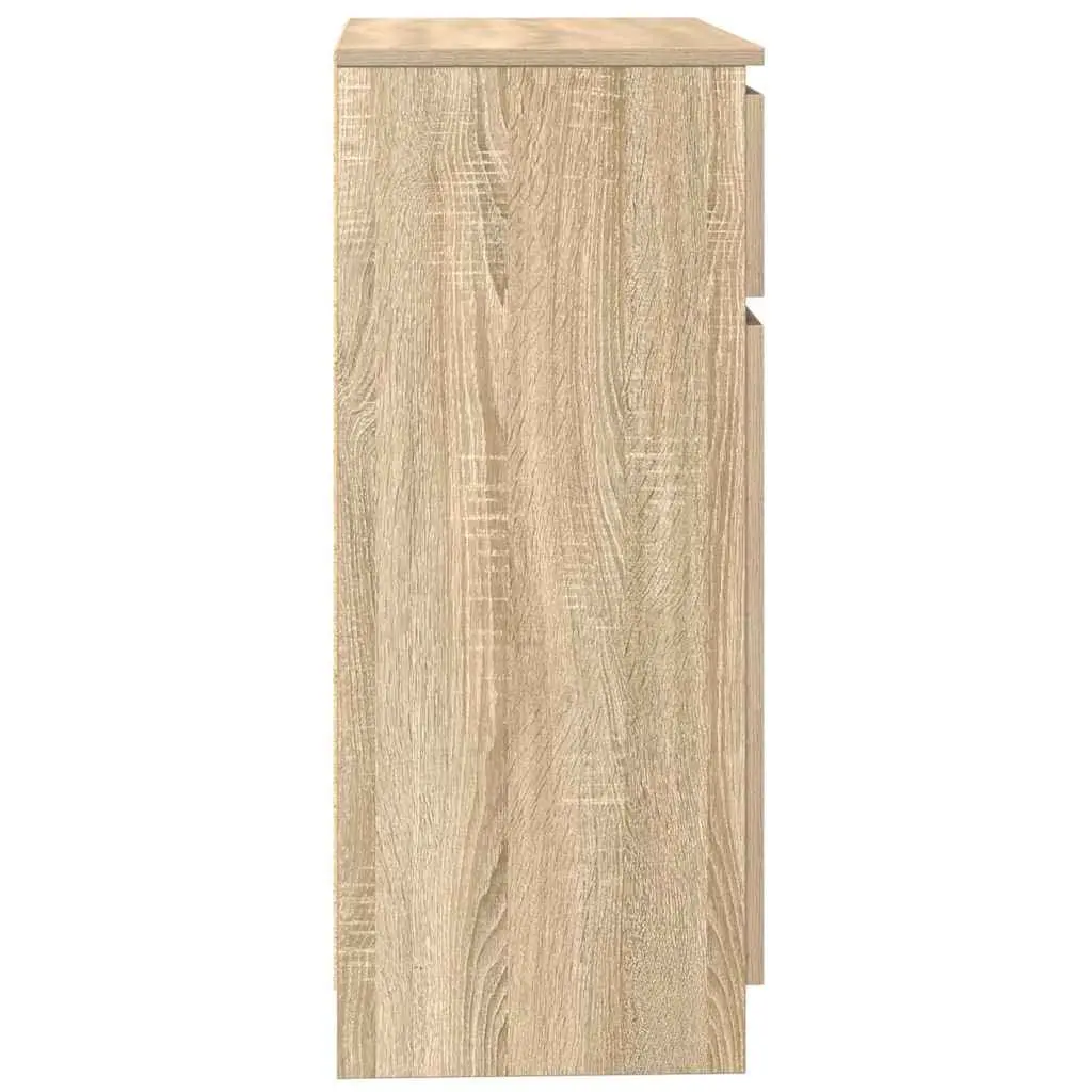 Sideboard Storage Cabinet Brown Engineered Wood 71 x 35 x 84 cm Ample Storage with Drawer