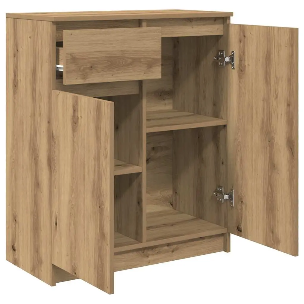 Sideboard Storage Cabinet Brown Engineered Wood 71W x 35D x 84H cm Ample Storage with Drawer and Doors