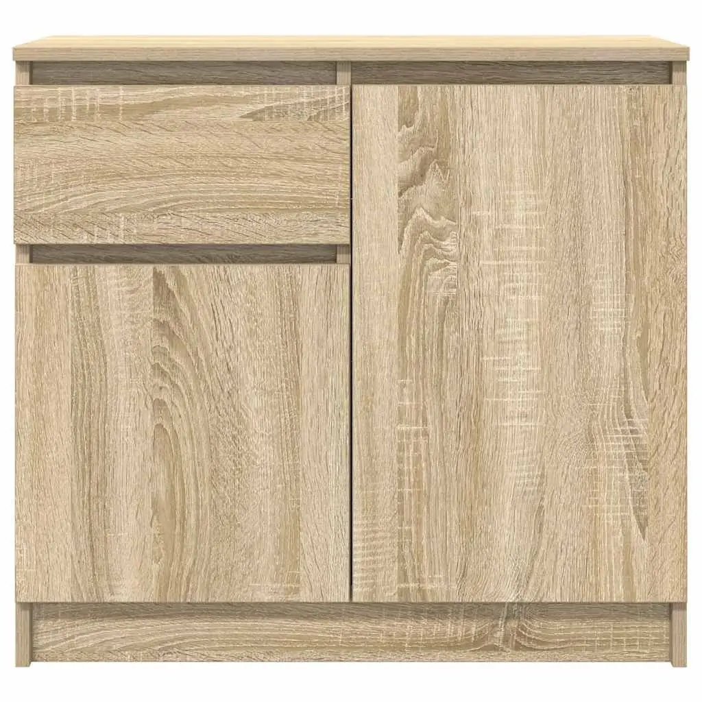 Sideboard Brown Engineered Wood Storage Cabinet with Drawer and Shelf