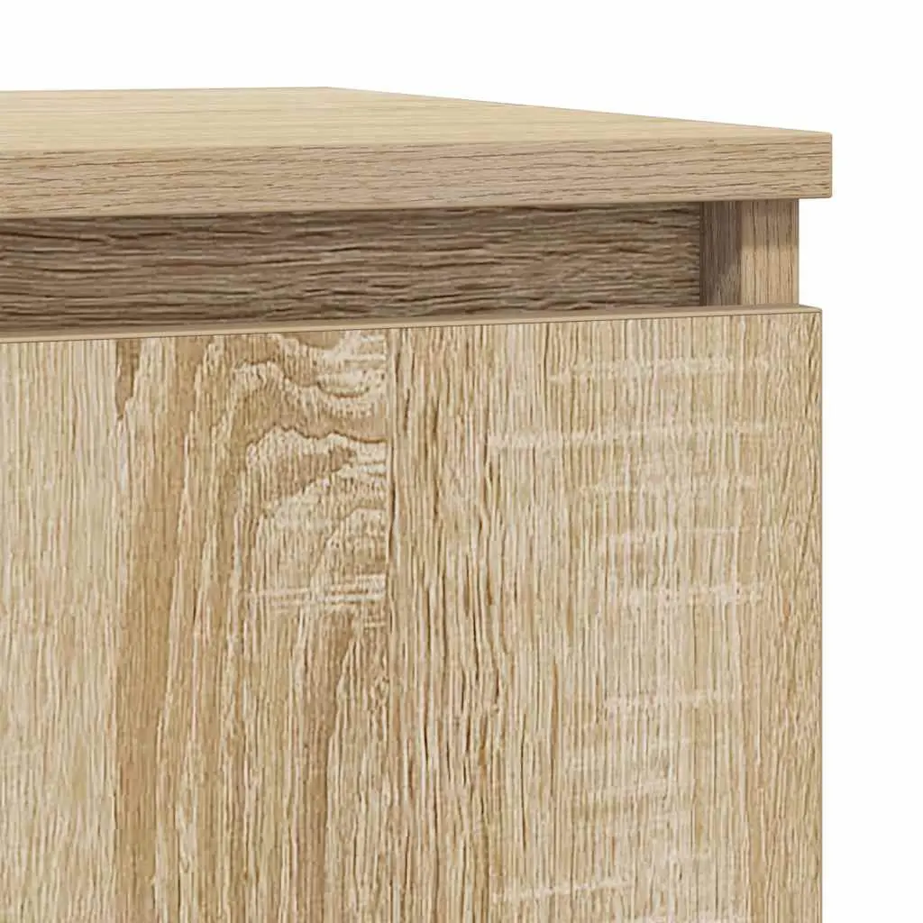 Sideboard Brown Engineered Wood Storage Cabinet with Drawer and Shelf
