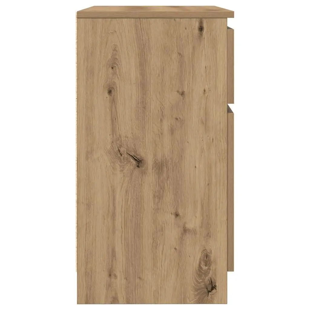Sideboard with Drawer Brown Engineered Wood Storage Cabinet Buffet Organiser