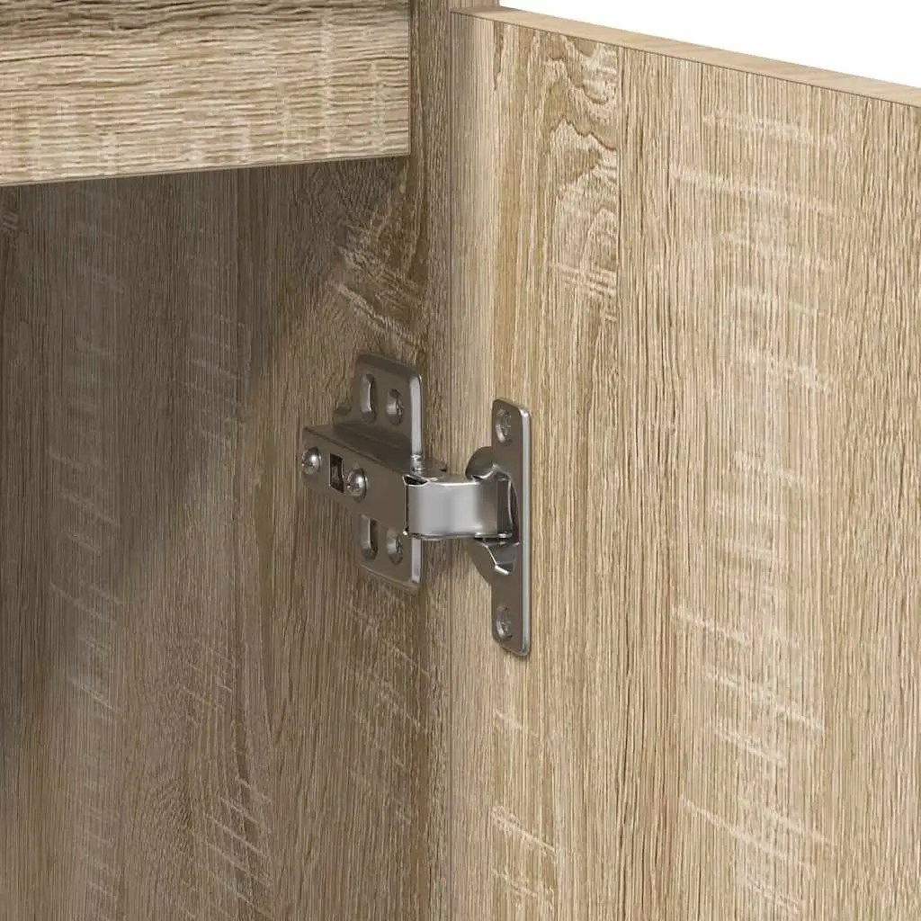 Sideboard Brown Engineered Wood Storage Cabinet Buffet Furniture