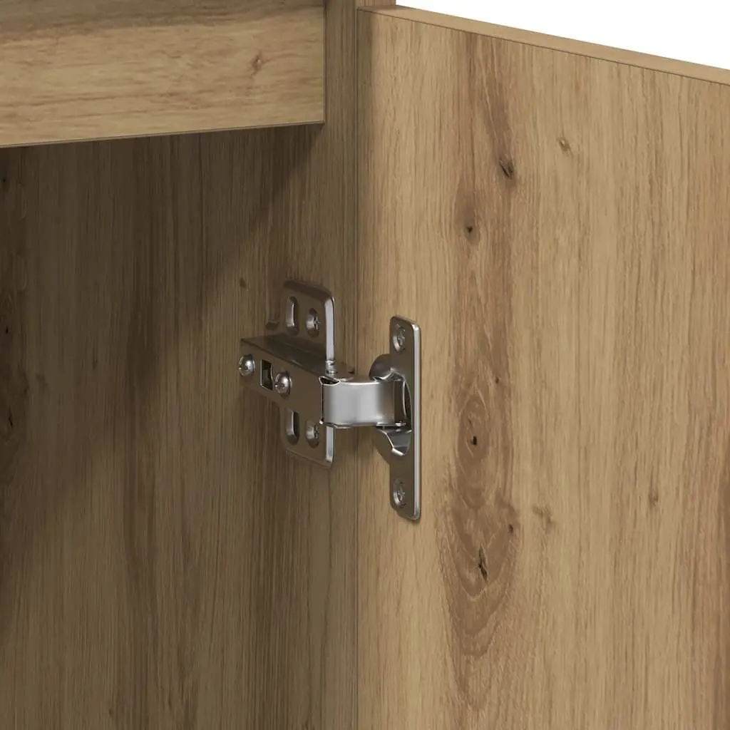 Sideboard Storage Cabinet Brown Engineered Wood Ample Storage Space Door Organiser