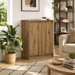 Brown Engineered Wood Sideboard