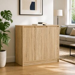 Compact Sonoma Oak Sideboard: Storage & Style Combined