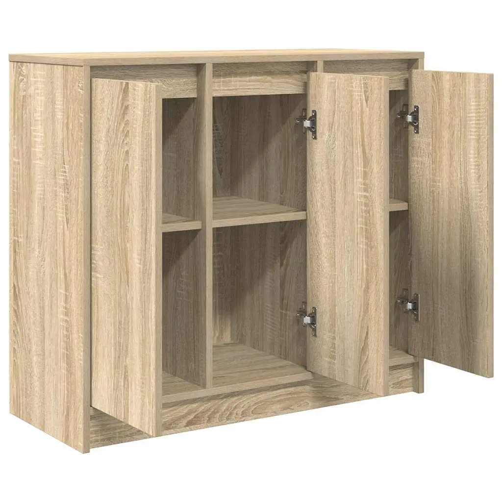 Sideboard Sonoma Oak 85x34x76 cm Engineered Wood Storage Cabinet with Door