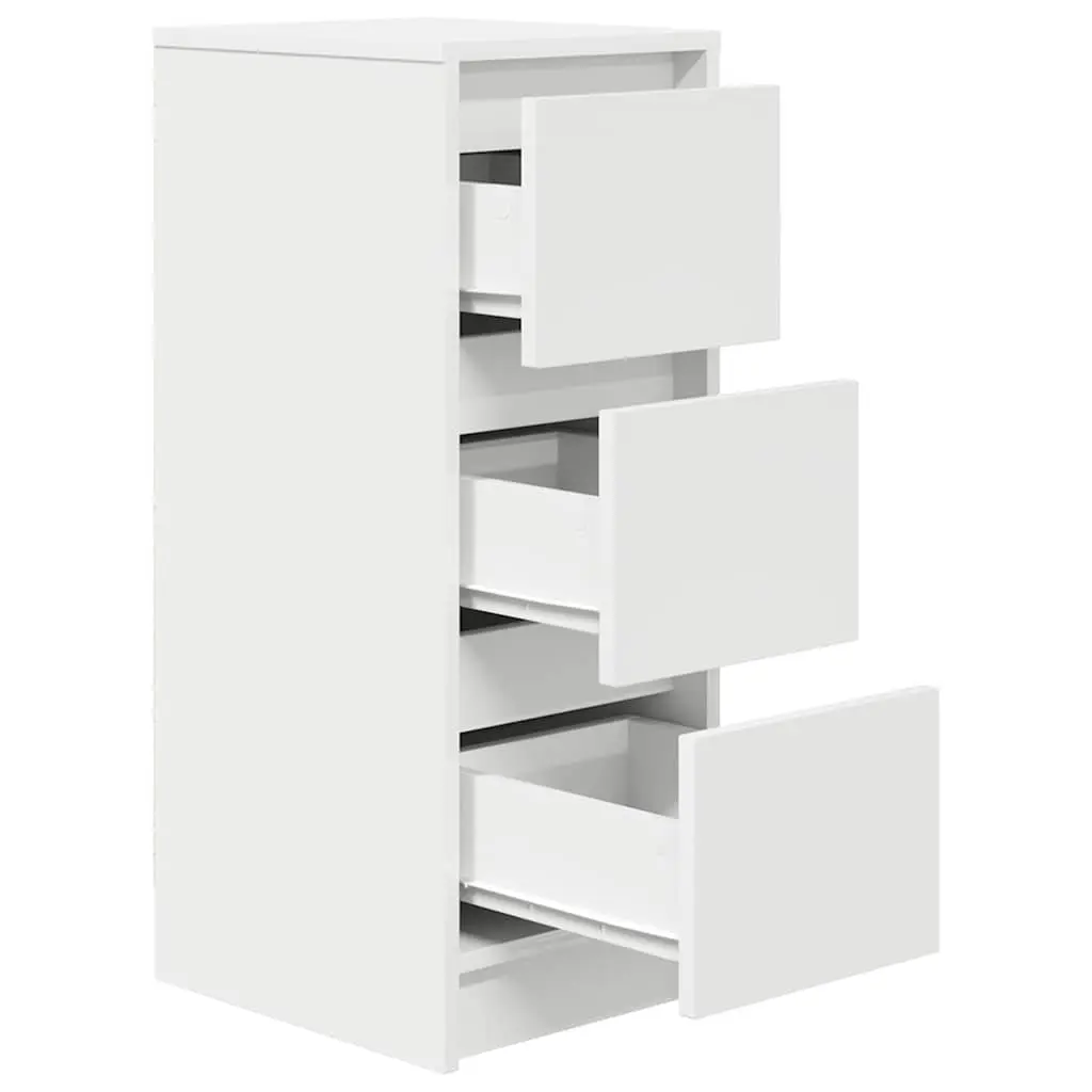 Sideboard White Engineered Wood Ample Storage for Dining Room Kitchen