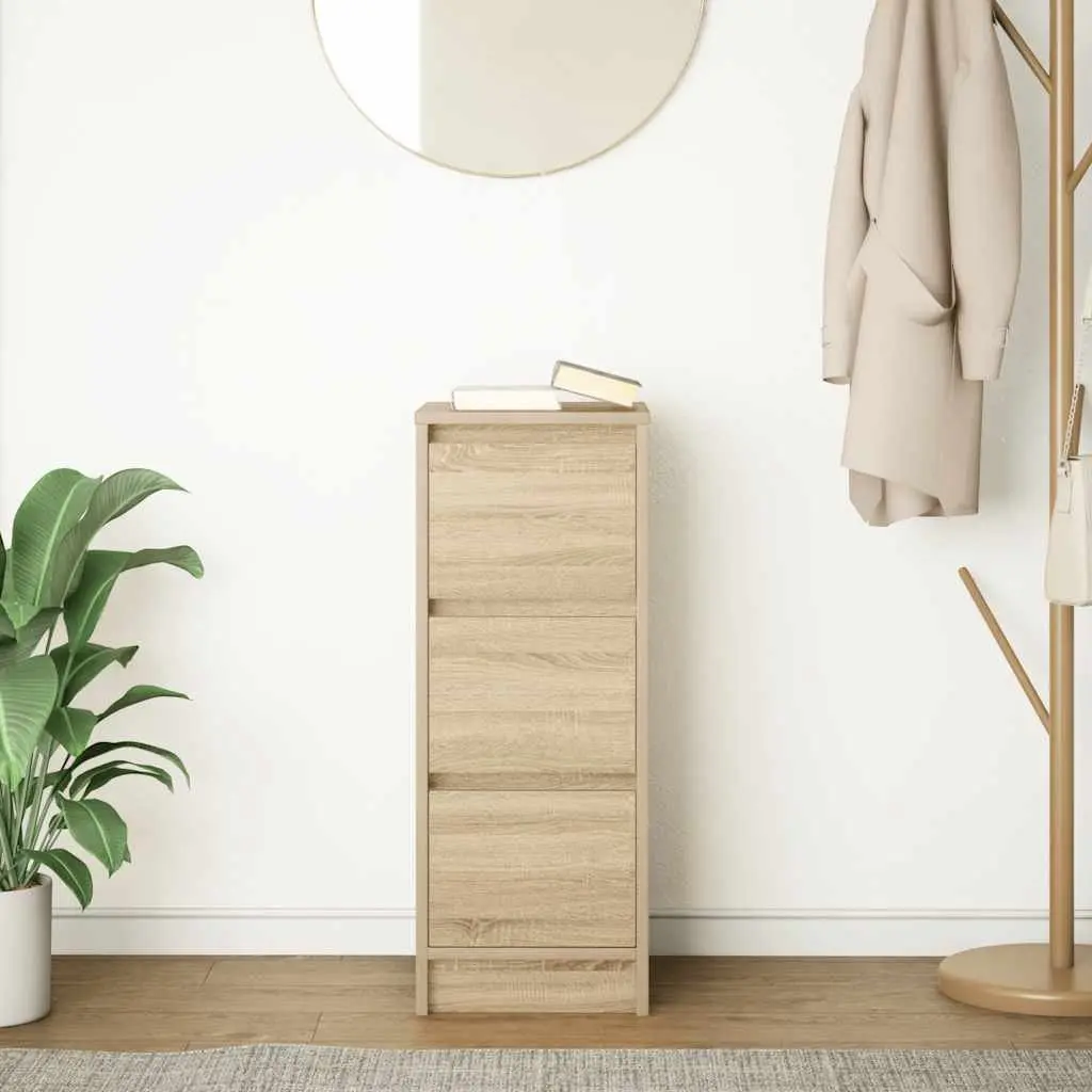 Sideboard Brown 29.5x34x76 cm Storage Cabinet Buffet Engineered Wood
