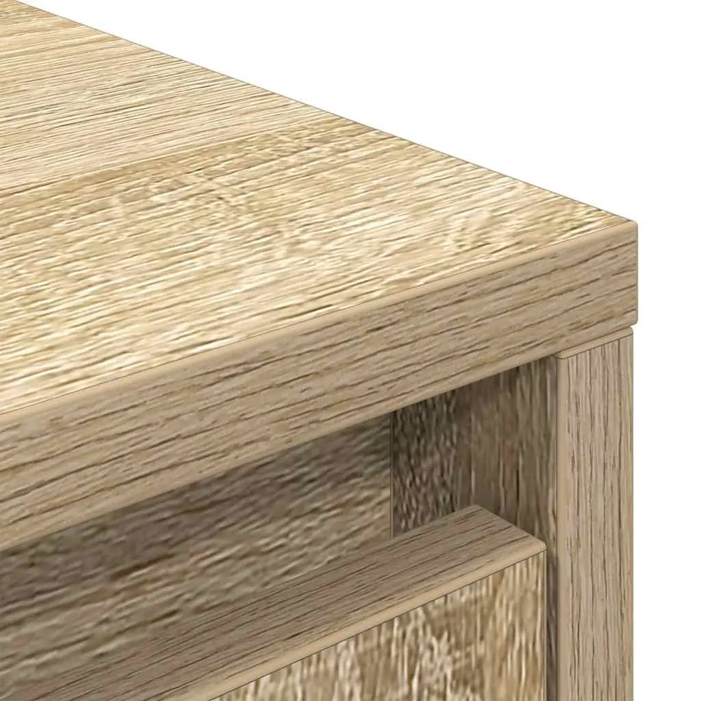 Highboard Storage Cabinet Brown Engineered Wood Enclosed Storage