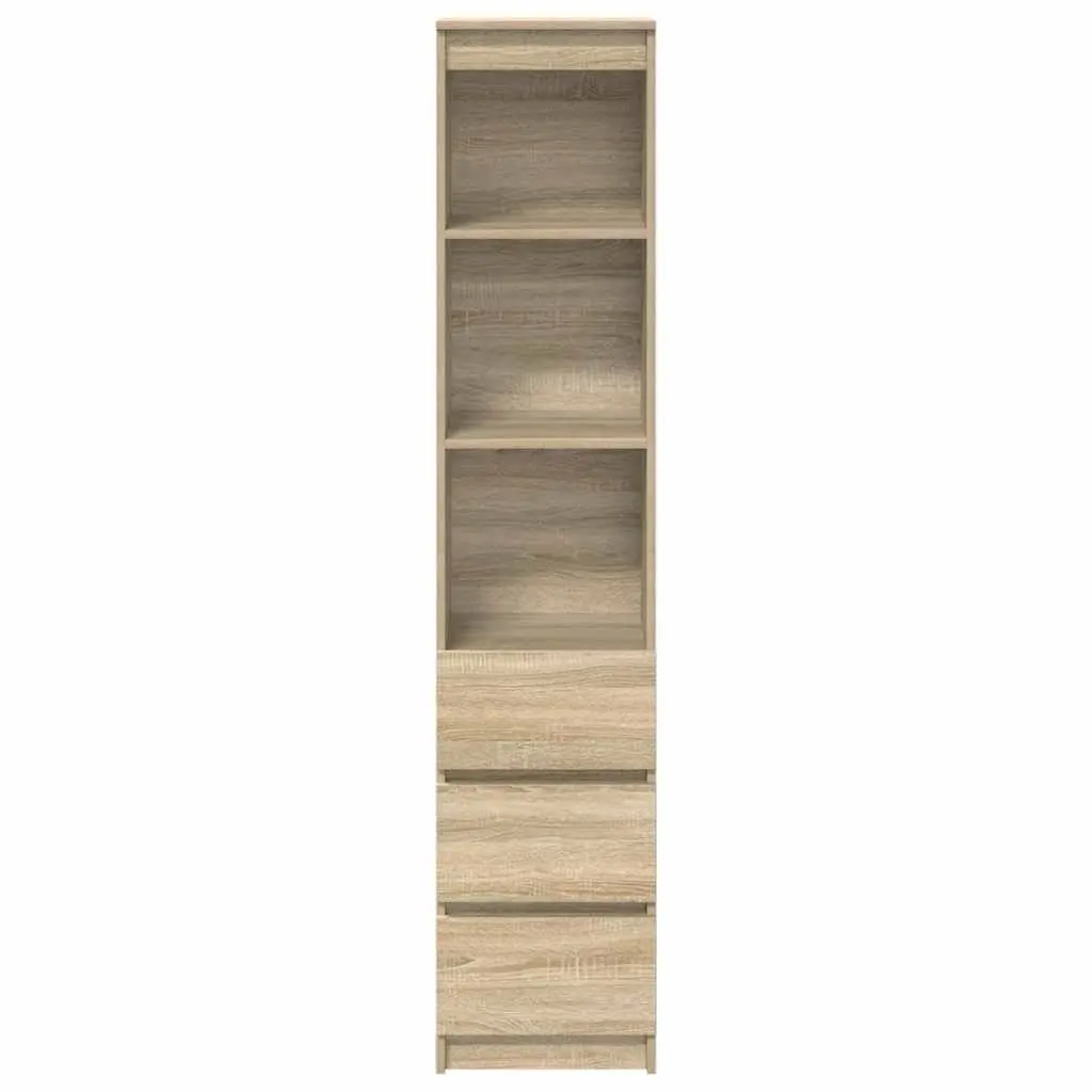 Highboard Storage Cabinet Brown Engineered Wood 180cm Durable Moisture Resistant Surface