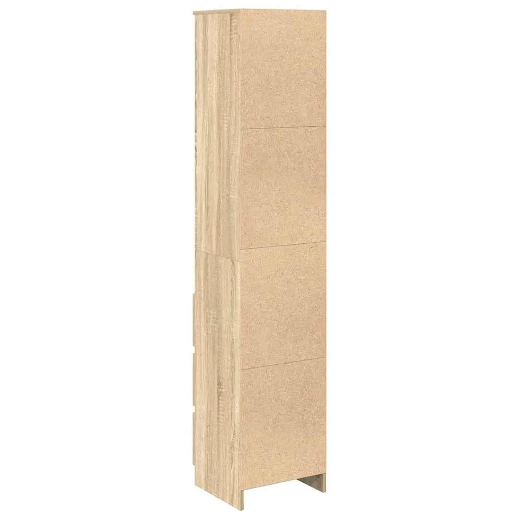 Highboard Storage Cabinet Brown Engineered Wood 180cm Durable Moisture Resistant Surface