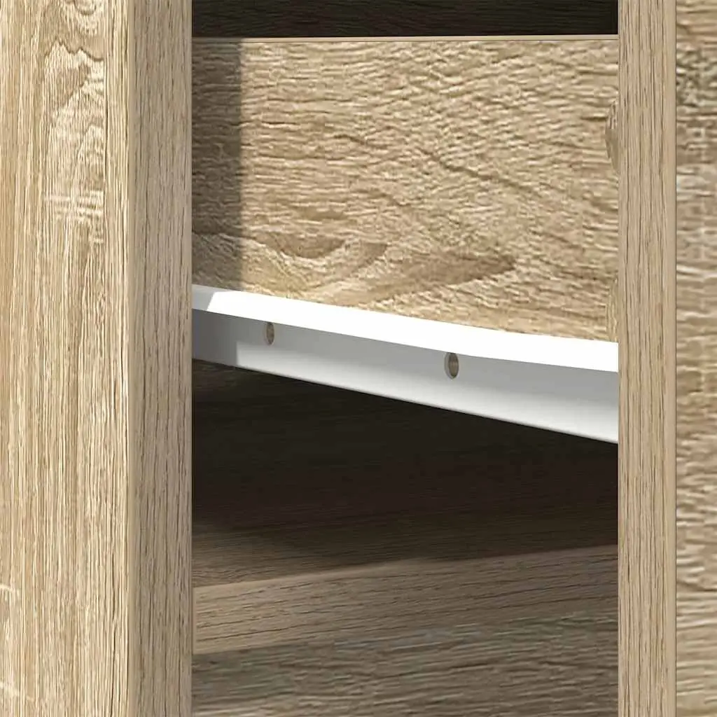 Highboard Storage Cabinet Brown Engineered Wood 180cm Durable Moisture Resistant Surface