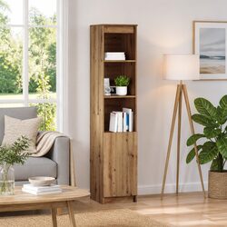 Highboard Storage Cabinet in Brown Finish