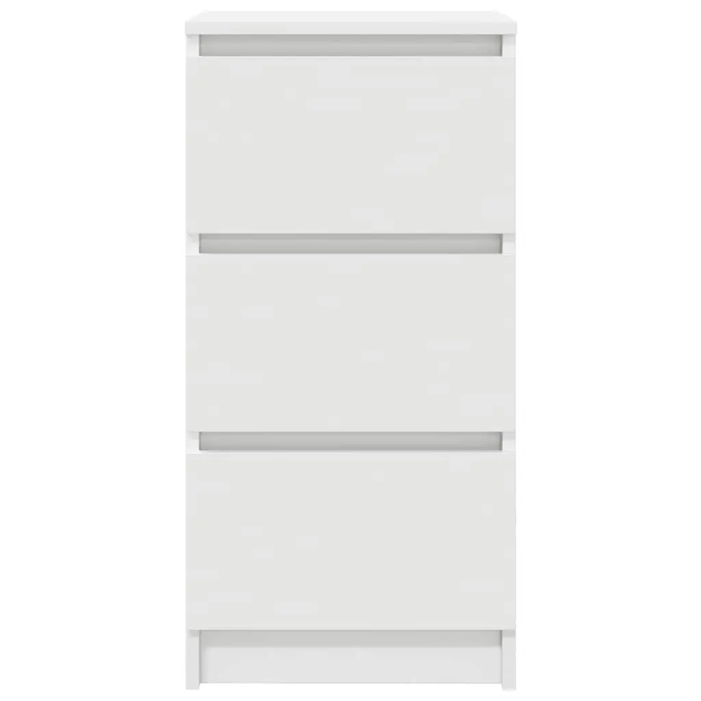 Storage Cabinet White Engineered Wood Sideboard 37.5x35x76cm Buffet Furniture