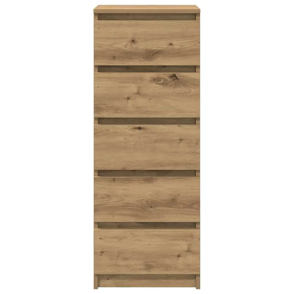 Sideboard Brown Engineered Wood Storage Cabinet with Drawers Sturdy Tabletop
