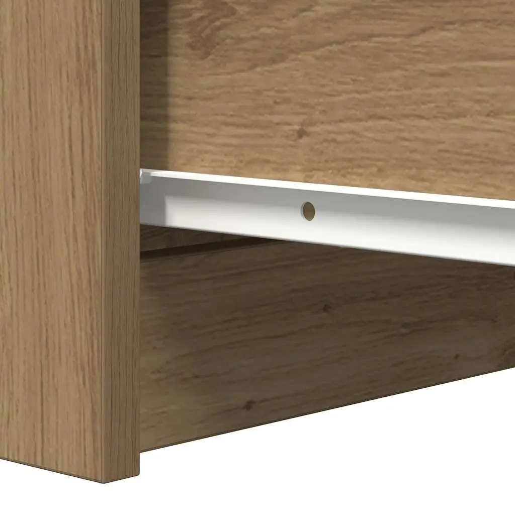 Sideboard Brown Engineered Wood Storage Cabinet with Drawers Sturdy Tabletop