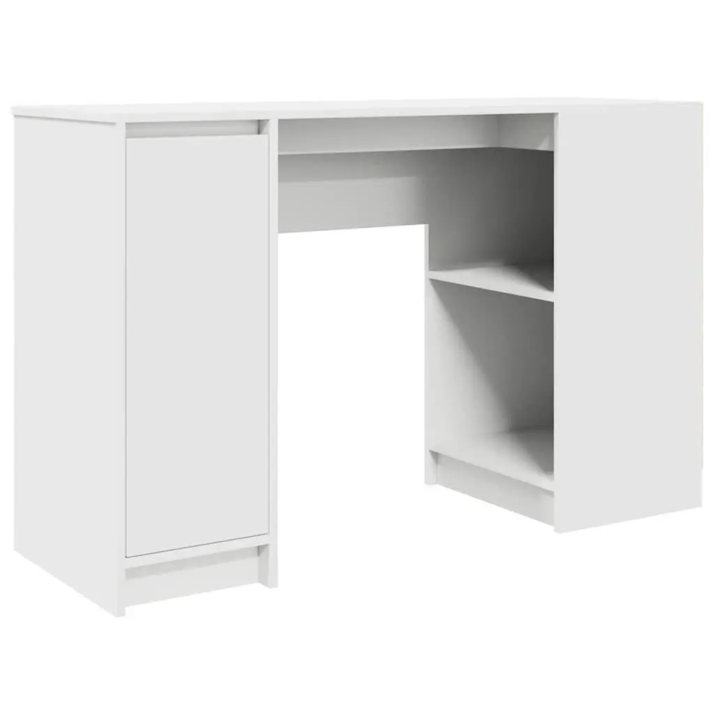 Desk White Engineered Wood 120W x 42D x 76H cm Ample Storage Solutions