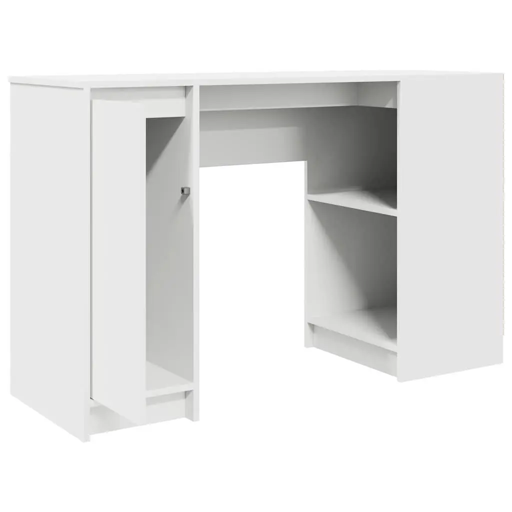 Desk White Engineered Wood 120W x 42D x 76H cm Ample Storage Solutions