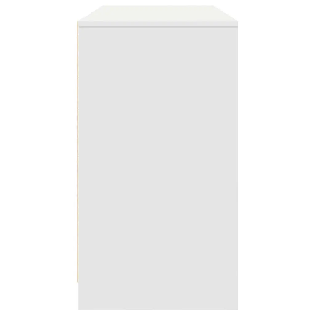 Desk White Engineered Wood 120W x 42D x 76H cm Ample Storage Solutions