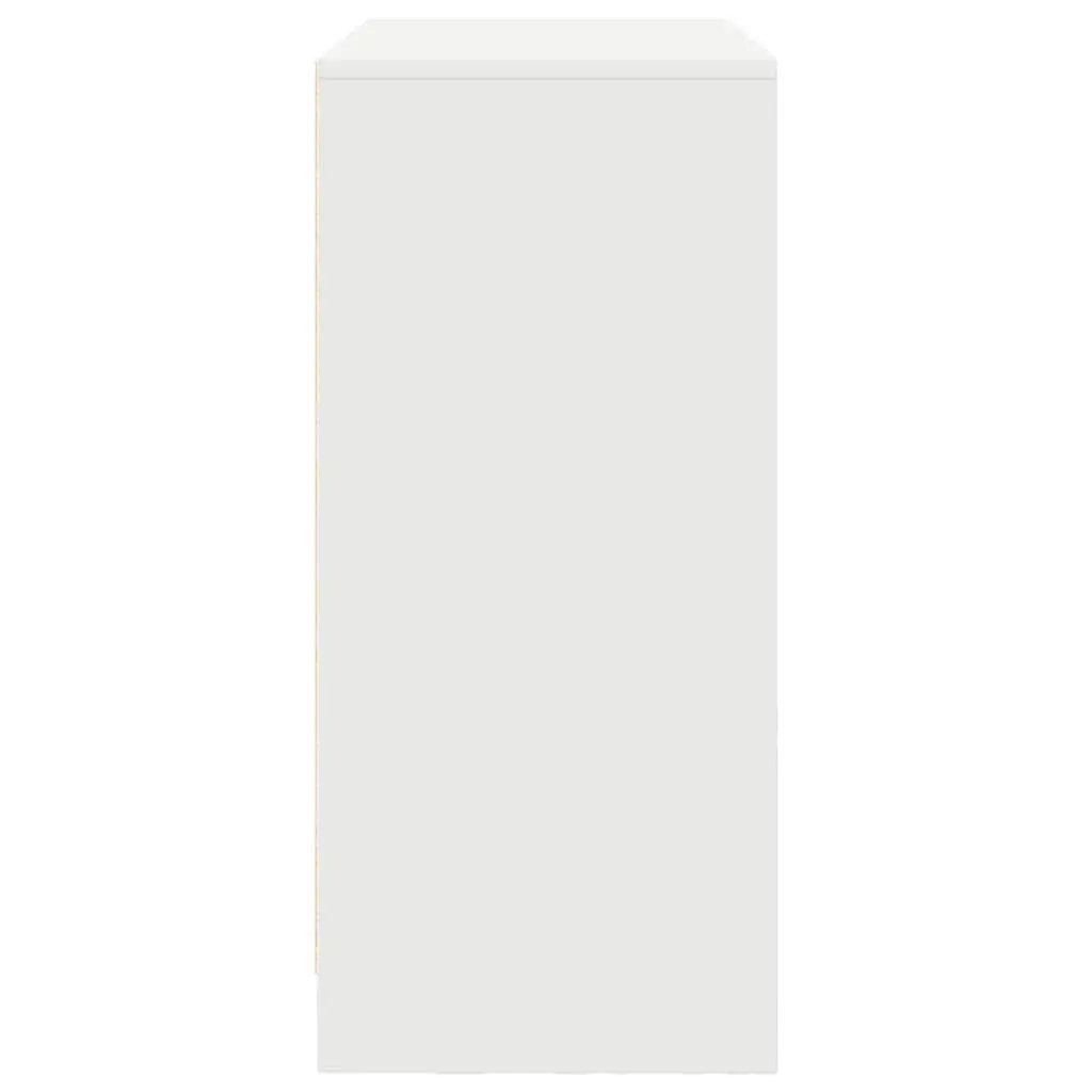 Sideboard White Engineered Wood 70.5W x 34D x 74.5H cm Storage Cabinet with Drawers and Doors