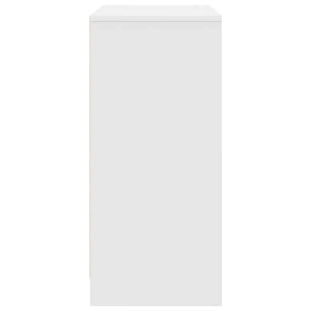 Shoe Storage Organizer Engineered Wood White 57x34x76cm with Doors