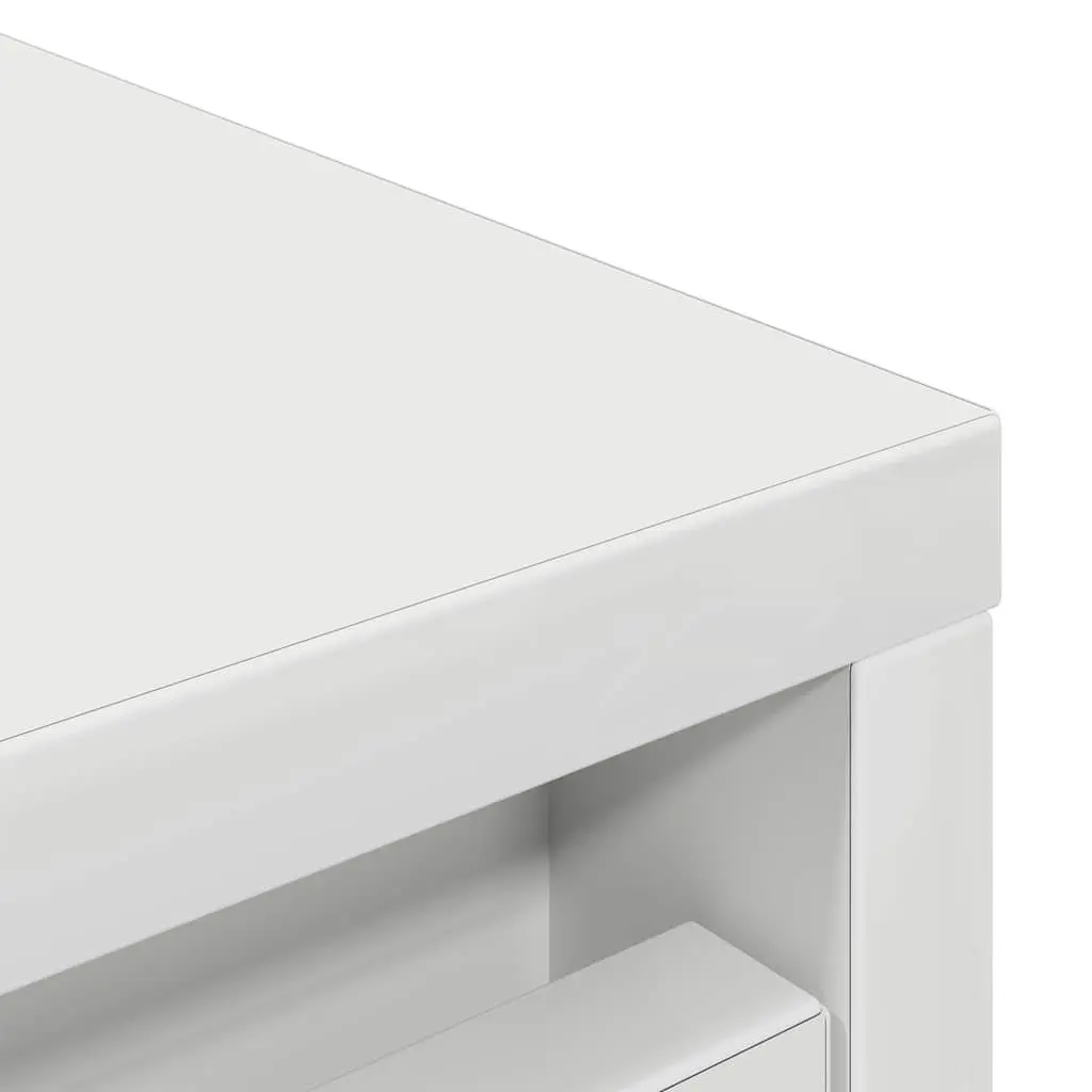 Shoe Storage Organizer Engineered Wood White 57x34x76cm with Doors