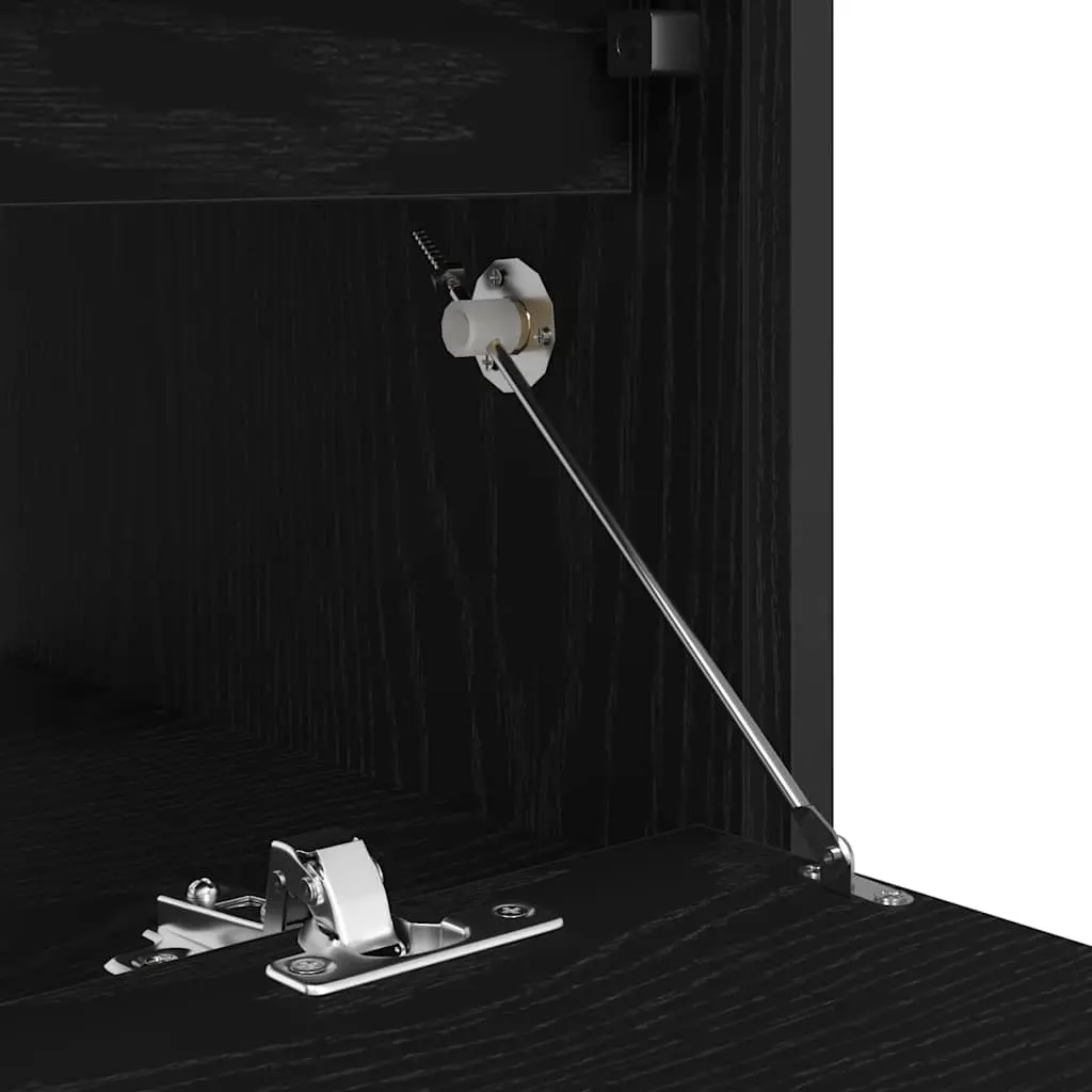 Bathroom Vanity Unit Basin Cabinet with Drawers Storage Black Oak 90x34.5x60cm