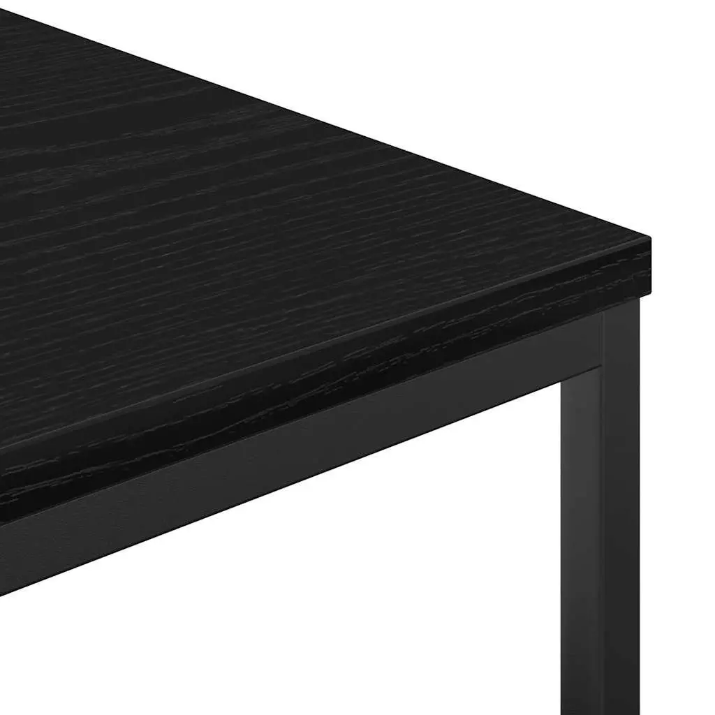 Black Oak Bathroom Vanity with Open Shelves