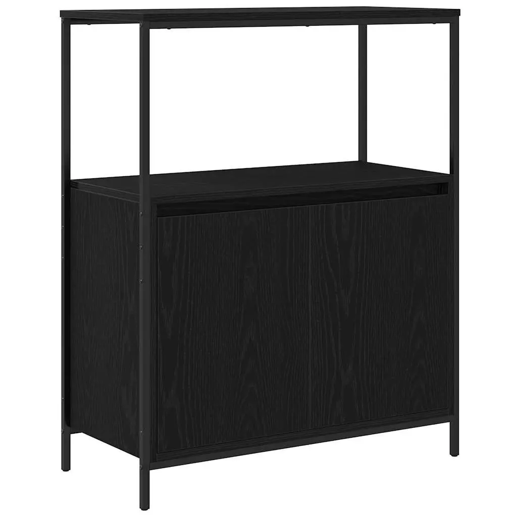 Black Oak Vanity Cabinet with Smart Storage