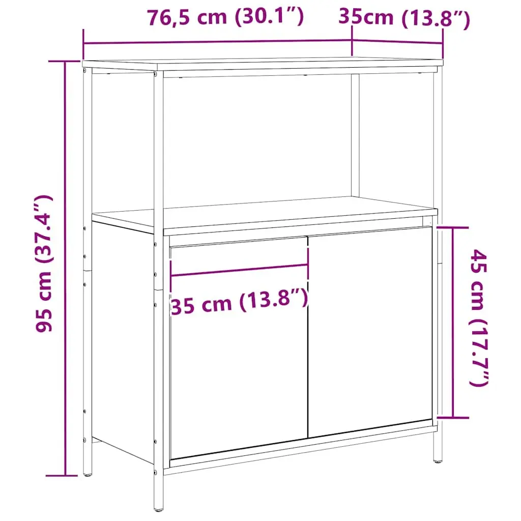 Black Oak Vanity Cabinet with Smart Storage