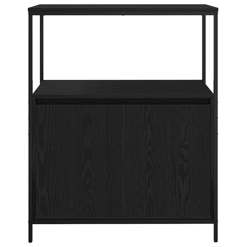 Black Oak Vanity Cabinet with Smart Storage