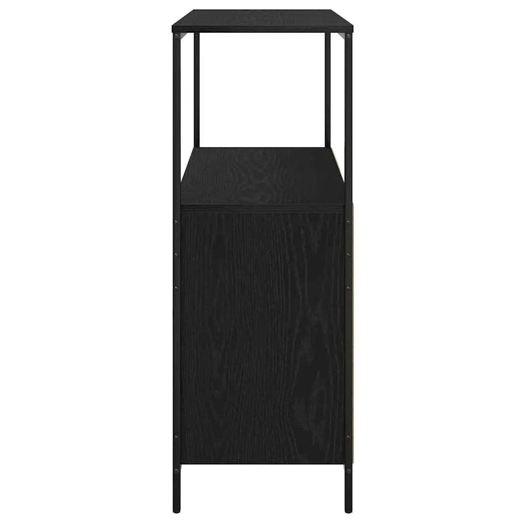 Black Oak Vanity Cabinet with Smart Storage