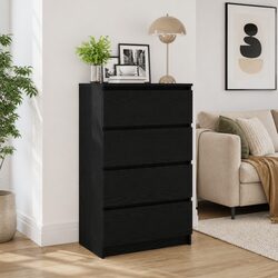 Sideboard Black Oak 60x35x98.5cm Engineered Wood Cabinet Storage Buffet
