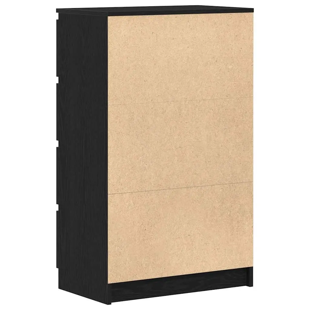 Sideboard Black Oak 60x35x98.5cm Engineered Wood Storage Cabinet