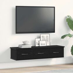 Stylish Black Oak Wall Cabinet for Practical Storage