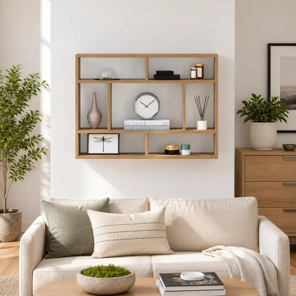 Wall Shelf Brown 75x16x55cm Floating Storage Organizer Solid Acacia Wood Home Decor Display Shelving Unit