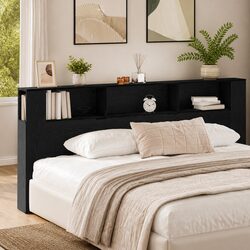 Concise Wall-Mounted Headboard Cabinet with Smart Features