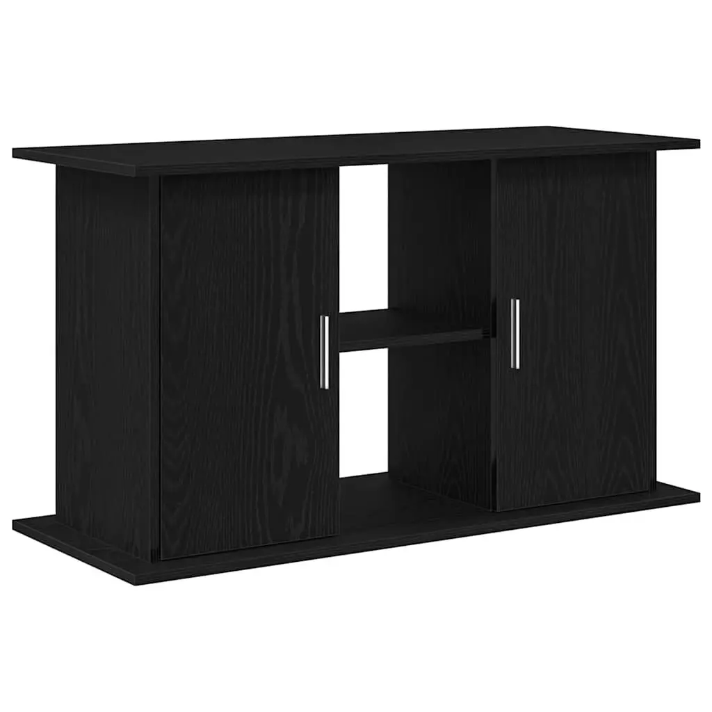 Aquarium Stand Fish Tank Display Cabinet with Storage Shelves Black Oak