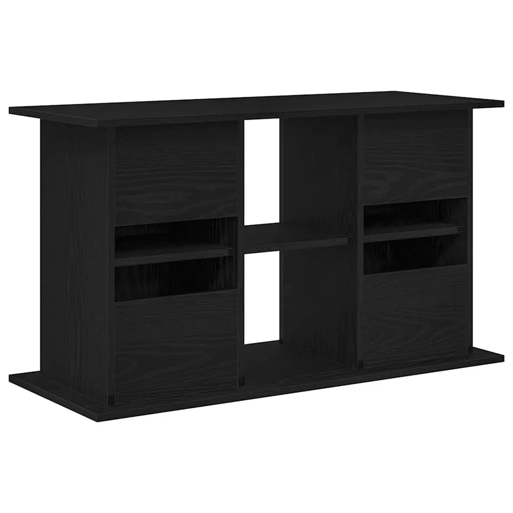 Aquarium Stand Fish Tank Display Cabinet with Storage Shelves Black Oak