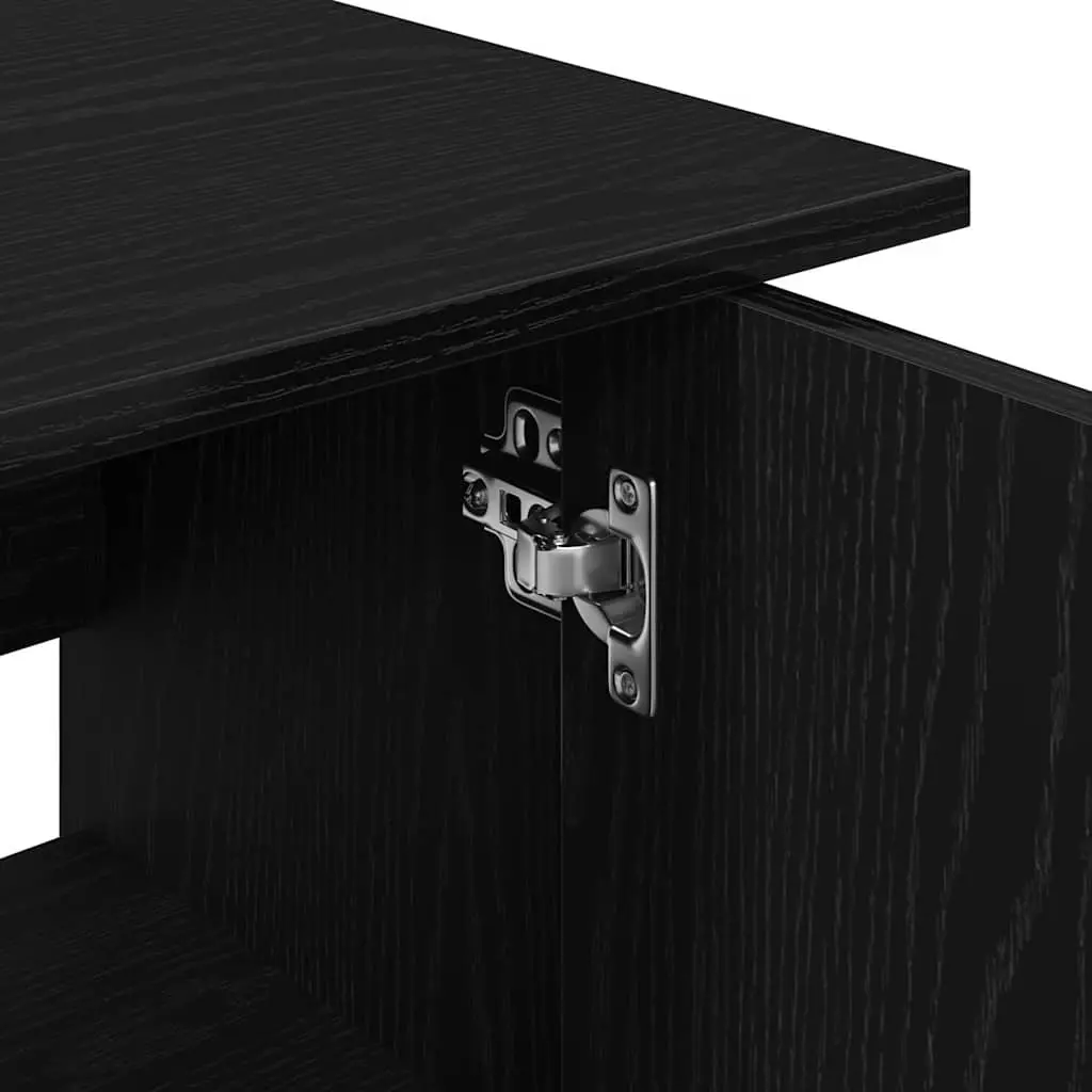 Aquarium Stand Black Oak 101x41x58cm Engineered Wood Storage Cabinet
