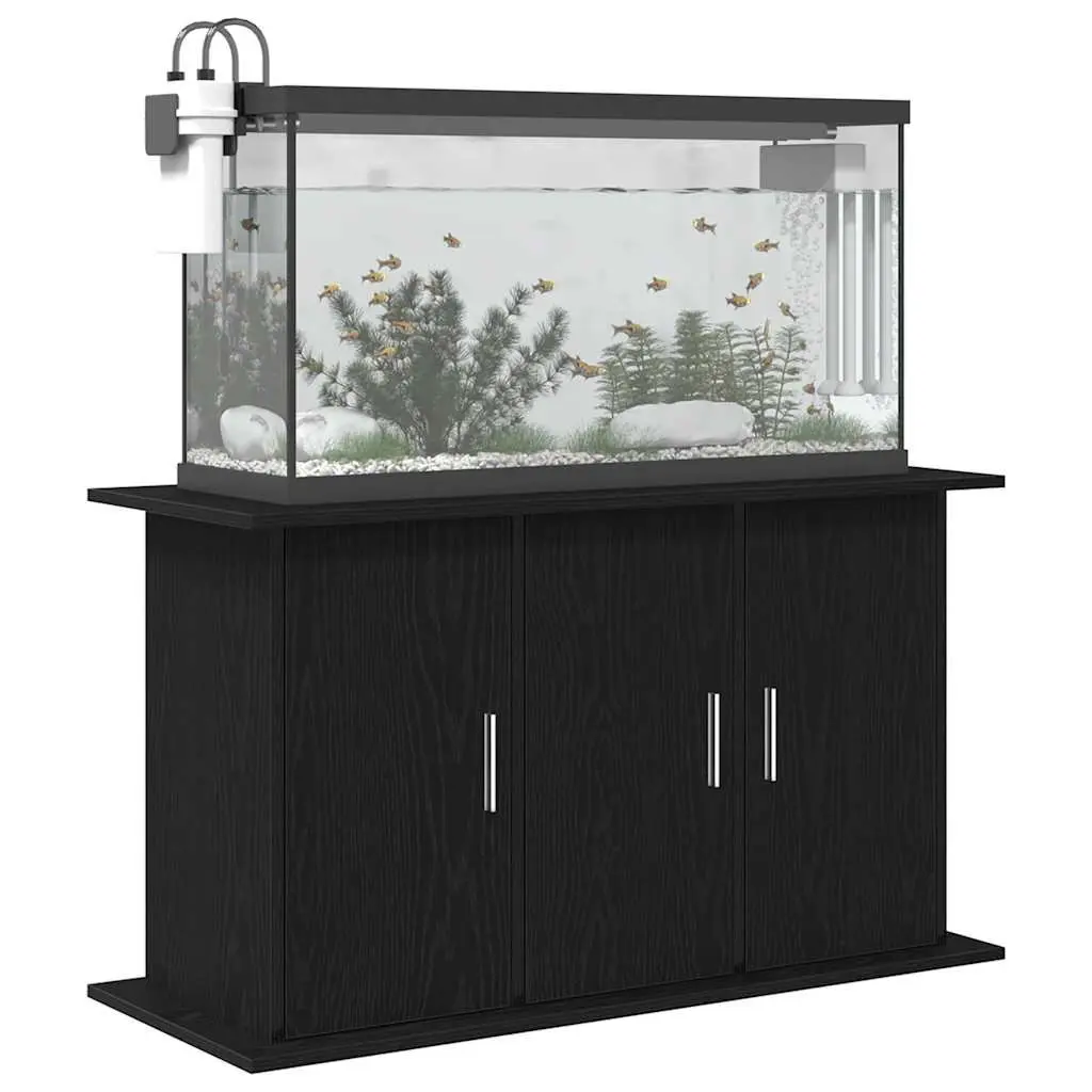 Aquarium Stand Black Oak 101x41x58cm Engineered Wood Storage Cabinet